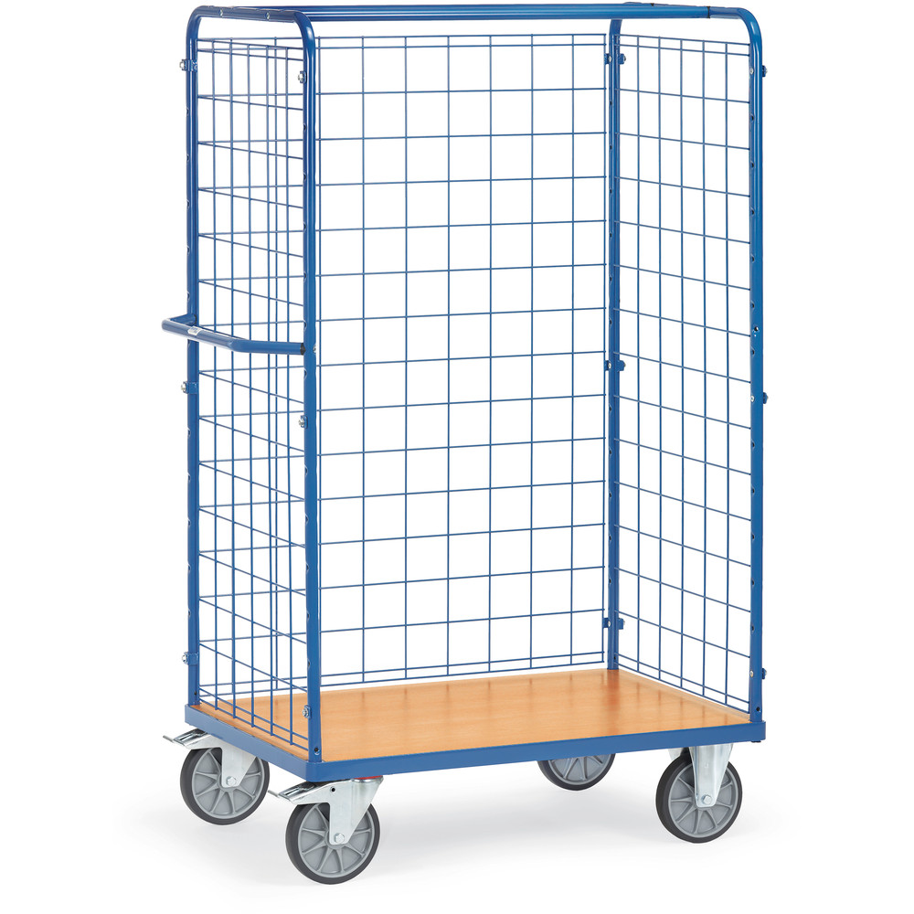Paketwagen mit Drahtgitterwänden