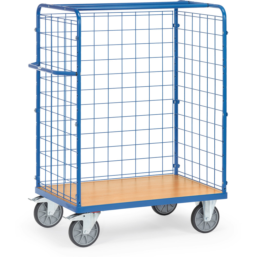 Paketwagen mit Drahtgitterwänden